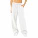Women's Fleece Lined Sports Pants Casual Loose Fit Solid Color European American Style for Autumn Winter Independent Website Amazon eBay_ecoleips.com