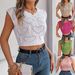 Real Shot Of 2026 Spring/summer European And American Heart-shaped Hollow-out Cropped Knit Top For Vacation,_ecoleips.com
