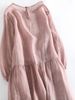 Elegant High-End Cotton Linen Dress Women's Fashionable Oversized Skirt A-Line Long Robe Drifting Style Summer Commute Pure C..._ecoleips.com