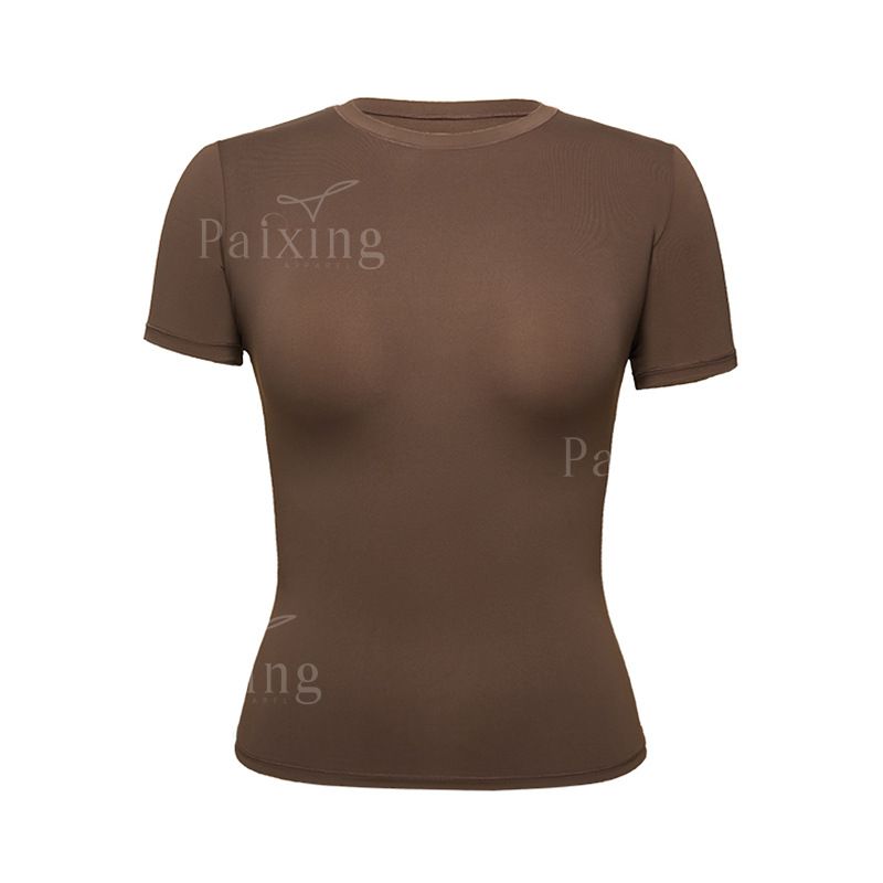 Women's Clothing Skinns Women's Slim Fit Short Sleeve T-Shirt Comfortable Seamless Round Neck Top For Autumn And Winter_ecoleips.com