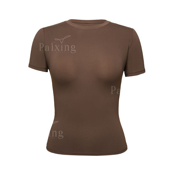 Women's Clothing Skinns Women's Slim Fit Short Sleeve T-Shirt Comfortable Seamless Round Neck Top For Autumn And Winter_ecoleips.com
