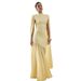 Summer Black Cape Sleeve Evening Dress Slim Fit Long Dress For Annual Meetings And Parties Style_ecoleips.com