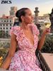 Print Ruffles Hollow Out Long Dresses Women's Sexy Backless Sleeveless Lace-up High Waist Split Dress 2026 New Lady Beach Robes_ecoleips.com