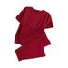 Women's Clothing New Style Solid Color Fashion Leisure Sports Suit Women Street Blast Wide Leg Pants Women_ecoleips.com