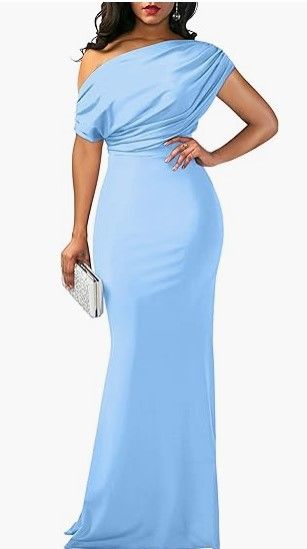 Women's Clothing Elegant Sleeveless Off Shoulder Bodycon Long Formal Party Dress_ecoleips.com