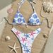 Women's Clothing Starfish Double Fabric Print Bikini Set Sexy Swimsuit Regular Fit Polyester Spring/Autumn/Winter/Summer_ecoleips.com