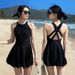 Women's Swimsuit Halter Neck Bikini New Sexy And Fashionable Black Swimsuit SlimmingOne-piece Swimsuit_ecoleips.com