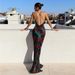 Spring/Summer Sexy Slim-Fitting Dress for Women with Spaghetti Straps Backless Design Deep V-Neck Print European American Style_ecoleips.com
