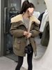 girl Girl 2025 Winter New Korean Style Thickened Large Lapel Mid-Length Parka For Women, Versatile And Warm Coat_ecoleips.com