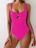 New 2025 One Piece Swimsuit for Women High-End Bikini Spa Beachwear European American Style Cross Border Fashion_ecoleips.com