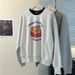 Real Shot Of Foreign Trade Color-blocked Thin Sweatshirt For Women, Spring, Autumn, Winter 2024, Loose Long-sleeved Top,_ecoleips.com