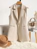 Women's Clothing sleeveless suit vest women's loose coat new high-end waistcoat vest _ecoleips.com