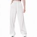 Women's High Waist Straight Leg Sweatpants Casual Joggers Elastic Cuff Athletic Lounge Pants for Fall Winter_ecoleips.com