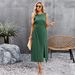 Summer Women Solid Color Sleeveless Tank Dress Slim Waist Long Maxi Dress Casual Daily Wear_ecoleips.com