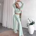Russia Cross-Border New Knitted Long-Sleeve Long-Pants Comfortable Pajama Set European And American Autumn_ecoleips.com