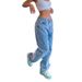 Aria Basics 2025 European And American Foreign Trade Cross-Border Women's Jeans Summer New Low Waist Washed Denim Style Straight_ecoleips.com
