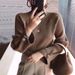 Women's Knit Sweater Long Sleeve Semi-Turtle Neck Loose Fit Casual Pullover Basic Top Trendy Fashion_ecoleips.com