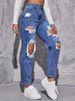 Women's Jeans 2026 New European And American Trend Washed Ripped High-Waisted Straight-Leg Pants_ecoleips.com