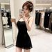 Sexy, Pure Desire, Low Cut, Beautiful Back, Off Shoulder, Camisole Dress, Women's Summer Hot Girl, Slim Fit, Slimming, Lace Up Short Skirt_ecoleips.com