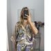 Women's Top With Short Sleeves And Pencil Skirt Set European American Style Print Design_ecoleips.com