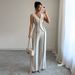 Women's Color Block Sleeveless Suit Set Spring Summer European American Style Mature Urban Sexy Women's Clothing_ecoleips.com