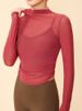 K New Women's Yoga Tank Top Long Sleeve Netting Breathable Pilates Sports Running Set Yoga Cover-Up_ecoleips.com