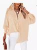 Verve Striped Sleeve New Loose Casual Women's Long Shirt_ecoleips.com