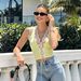 Summer New Women's Solid Color V Neck Slim Sleeveless Spliced Lace Trim Vest Style Sexy Clothing Top_ecoleips.com