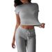 2026 European American New Cross-border Women's Clothing For Spring Summer, Elegant Solid Color Round-neck Casual_ecoleips.com
