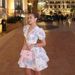 Sweet V Neck Short Puffed Sleeve Printed Mini Dress New 2024 Women Fashion Casual Ladies Summer Short Dress_ecoleips.com