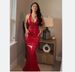 Evening Floral Sequin Strapless Evening Sexy Pearl Women's Long Dress_ecoleips.com