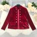 "Double-Breasted Blazer Jacket – Vintage-Inspired Cropped Topcoat With Notched Lapel, Burgundy & Navy For Office & Casual"_ecoleips.com