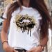 Cross-border Fashion Women's Clothing New Style Letter European And American Leopard Print Lip T-shirt_ecoleips.com