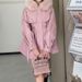 girl Hot-Selling 2025 Winter Haining Women's New Fox Collar Rabbit Fur Inner Detachable Parka_ecoleips.com