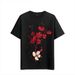 Women's T-Shirts Tshirt Muscle Freaks Red Flowers Minimalist Floral Style_ecoleips.com