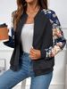 Women’s PU Leather Jacket With 3D Print – Oversized Zip-Up Biker Style Coat Simple Printed Zipper Cardigan Coat_ecoleips.com