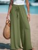 Women's Wide Leg Pants Flowy Casual Trousers Polyester Comfortable Long Pants For Women - S/M/L/XL/XXL (Black, Beige, Pink, Army Green, Navy, Gray)_ecoleips.com