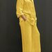 Women's Reversible Long Sleeved Shirt And Elastic Waist Trousers Set Solid Color Lightweight Fabric_ecoleips.com