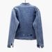 Vintage Denim Jacket Women's Short Sleeve Embroidery, Slim Fit Stretchy Casual Blouse, Spring Fall Fashion (S-3XL)_ecoleips.com