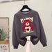 Women's Niche Design round Neck Sweatshirts Fashionable Fleece Lined Thickened Sweatshirts for Spring Autumn And Winter_ecoleips.com