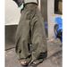 American Retro Green Banana Jeans For Women 2025 Spring And Summer Lazy Style Loose Wide Leg Floor Length Scimitar Pants_ecoleips.com