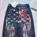 European And American Cross-border 2025 New Hip-hop Pattern Printed Loose Jeans For Women, Y2k High Street Retro_ecoleips.com