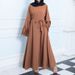 Miaoxiangyi Clothing New 2025 Spring Muslim Women's Embroidered Sequin Cuff Robe_ecoleips.com
