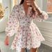 2026 Spring New Women's Clothing: Cross-Border European And American Dresses, Elegant Sweet Waist-Cinching Printed Lace_ecoleips.com