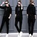 Autumn Winter Sports Velvet Suit For Women, Trendy And Fashionable Long-sleeved Casual Wear, Fleece-lined, Thickened,_ecoleips.com