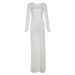 2024 Autumn Winter New European And American Women's Fashion High-end Elegant Sexy Backless Long Sleeve Slim Fit Dress_ecoleips.com