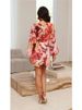 2025 Autumn New V-neck Chiffon Dress Lace Up Long-sleeve Print Slim Short Dress Women Fashion Elegant Casual Dresses Robe Femme_ecoleips.com