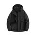 Men's Lightweight Waterproof Jacket - Windproof Hooded Outdoor Coat For Hiking, Camping & Travel - Breathable Polyester Shell With Detachable Hood_ecoleips.com