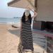 Summer New Striped Camisole For Women Plus Size Loose Fit Long Dress European And American Style_ecoleips.com