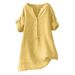 Aria Basics Aria Basics 2025 In-Stock European And American Loose Solid Color Cotton-Linen Women's With Sleeve Stripes, Popular Shirt For_ecoleips.com